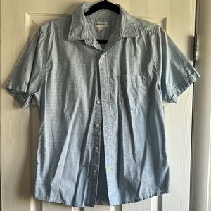Haggar Men's Blue Short Sleeve Shirt